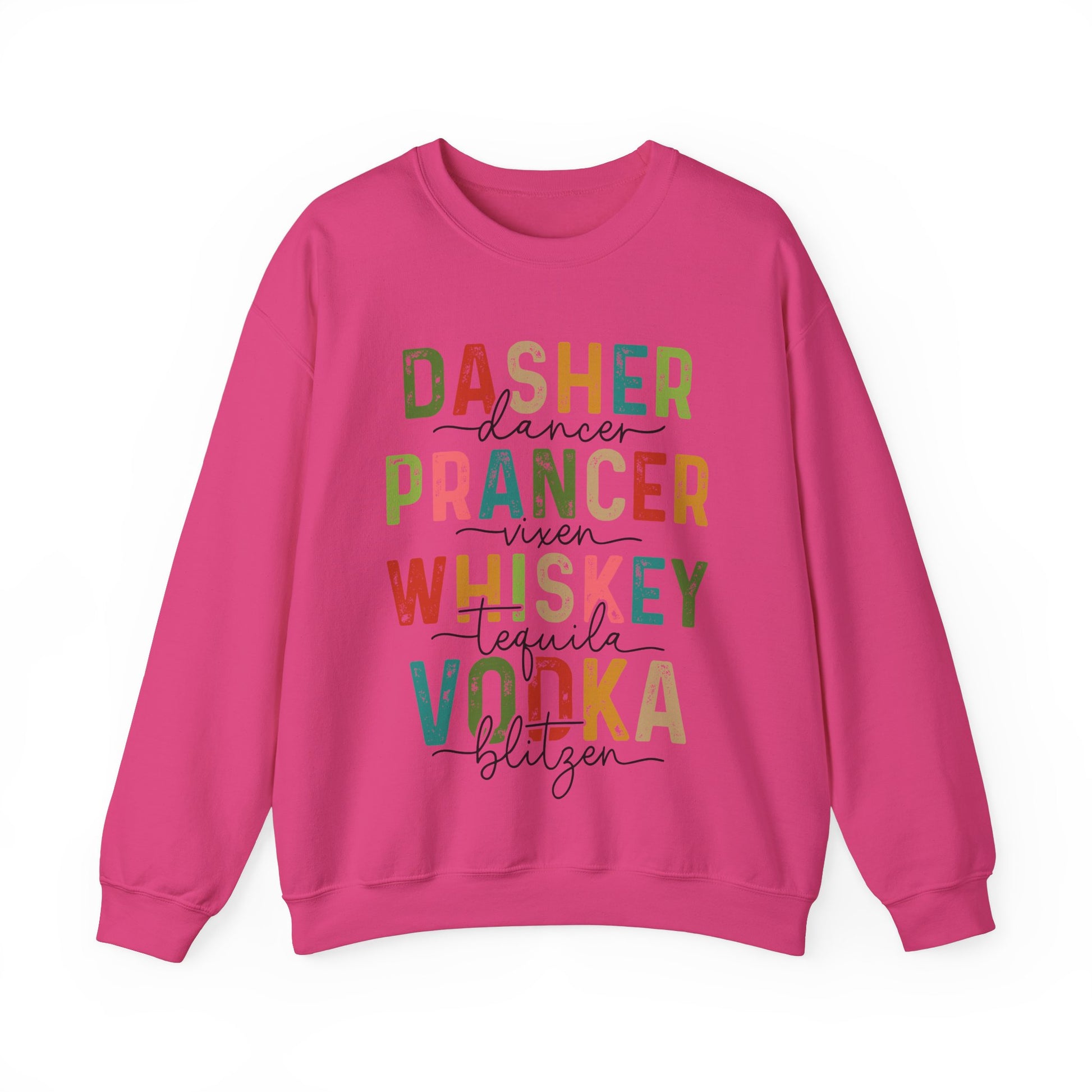 Festive Reindeer & Spirits Holiday Sweatshirt - Fun Christmas Whiskey & Vodka Sweater - UK