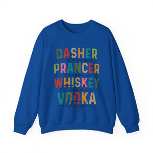 Festive Reindeer & Spirits Holiday Sweatshirt - Fun Christmas Whiskey & Vodka Sweater - UK