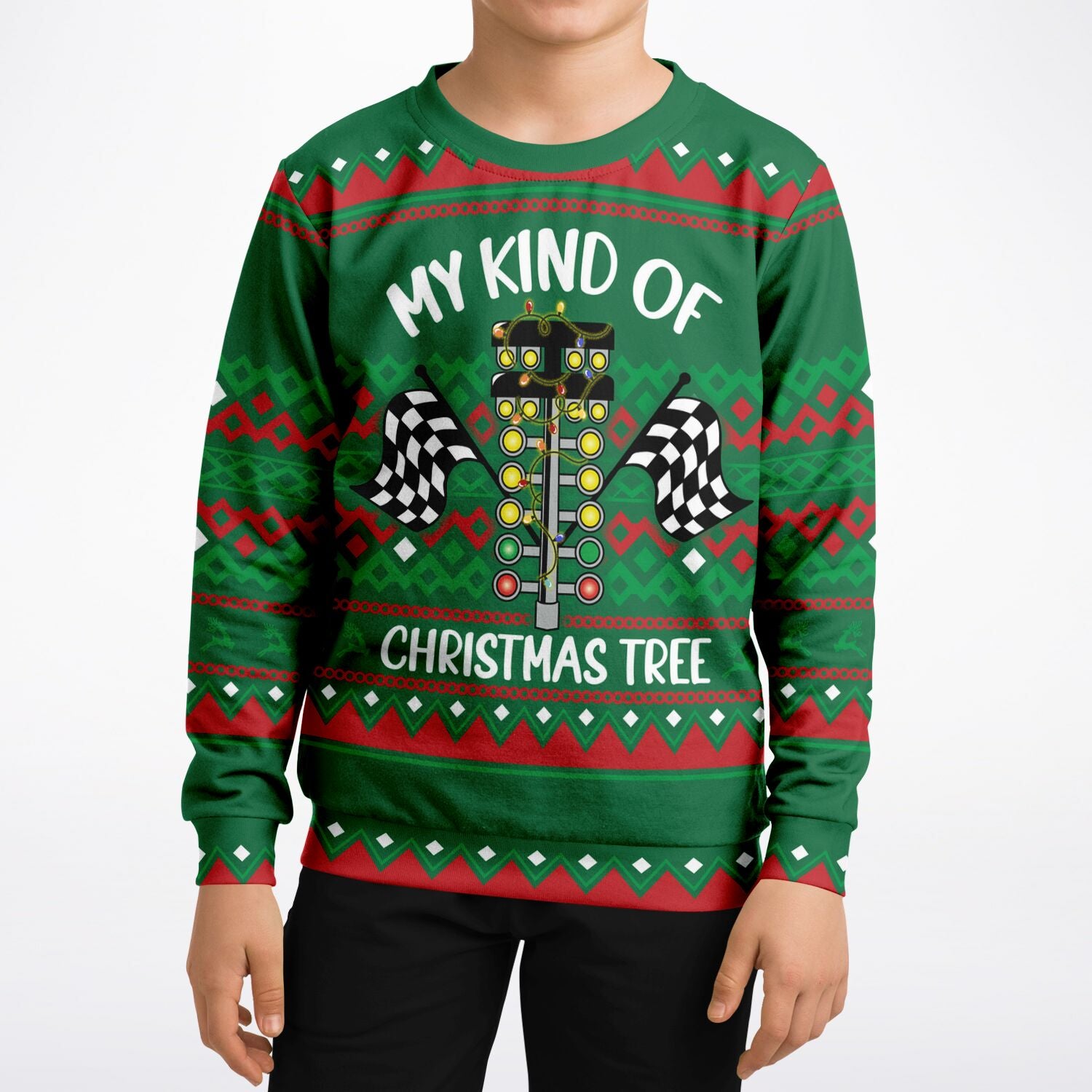 "My Kind of Christmas Tree” Racing Christmas Sweater