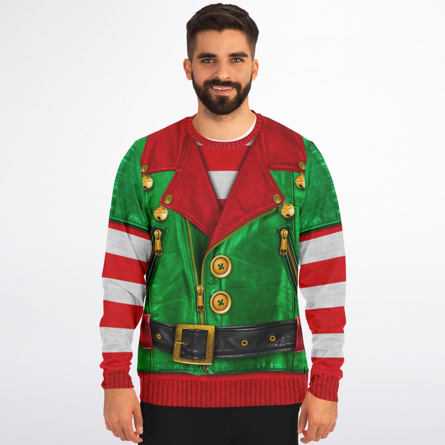 “Sons of Santa” Biker Elf Ugly Christmas Sweater