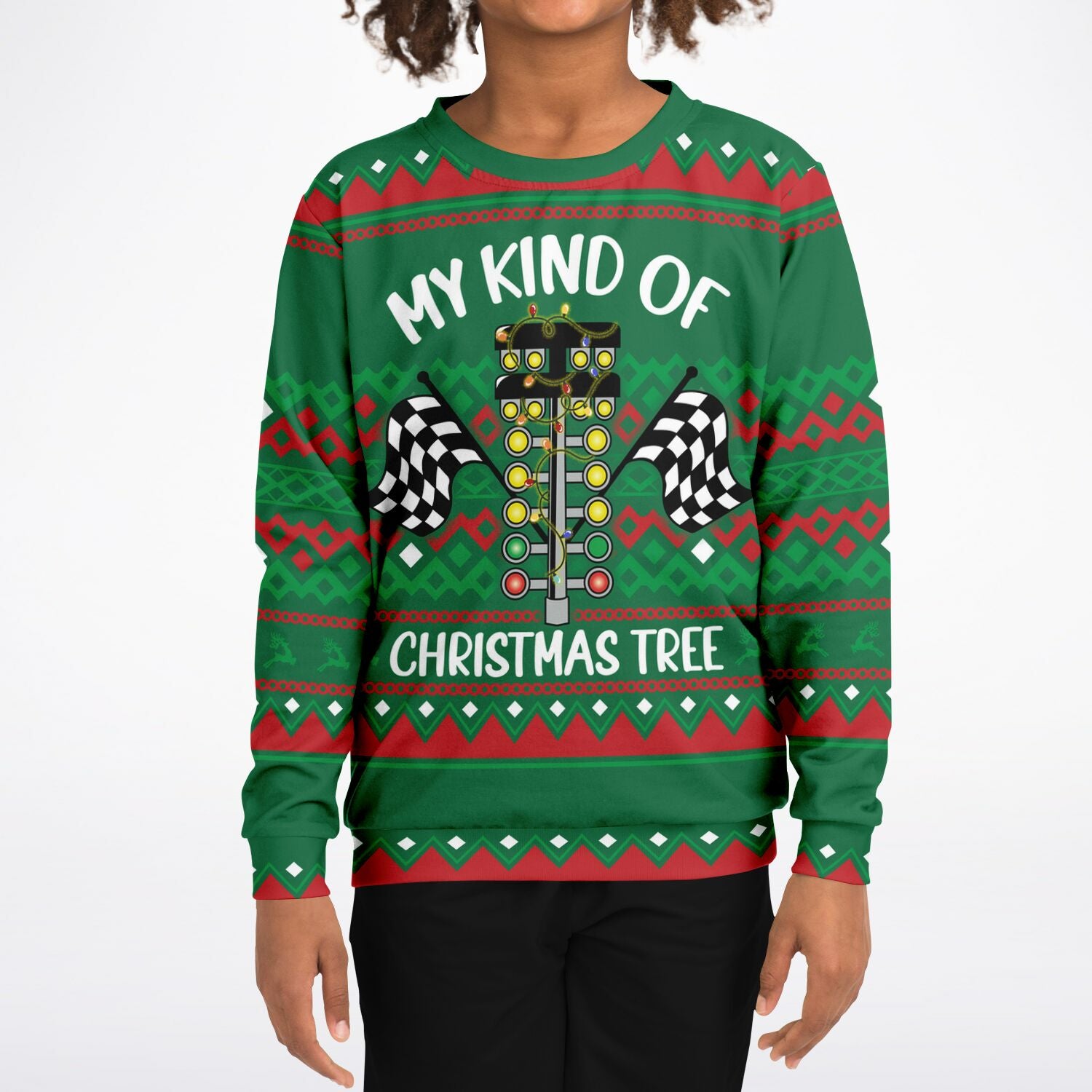 "My Kind of Christmas Tree” Racing Christmas Sweater