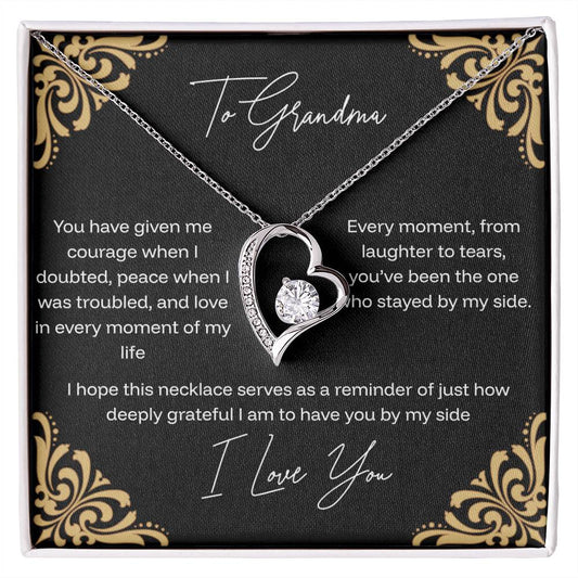 To Grandma Forever Love Necklace - Courage Sentiment Jewelry Gift