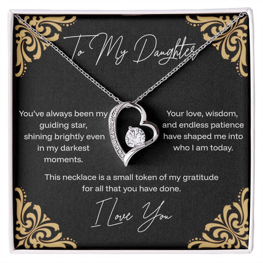 To My Daughter - Guiding Star - Forever Love Necklace