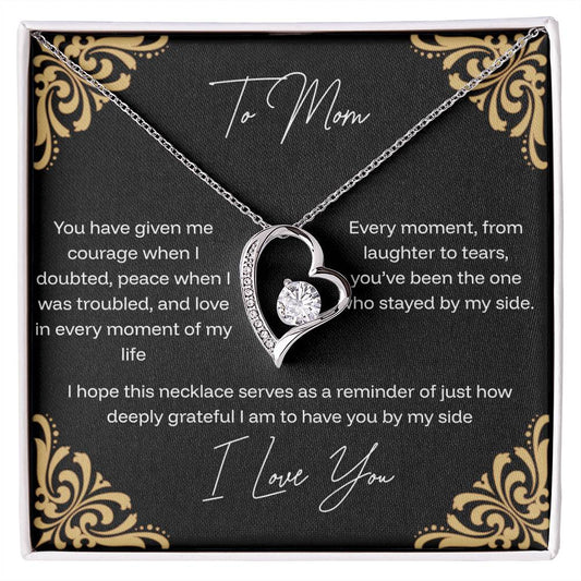 To Mom Forever Love Necklace - Courage Sentiment Jewelry Gift