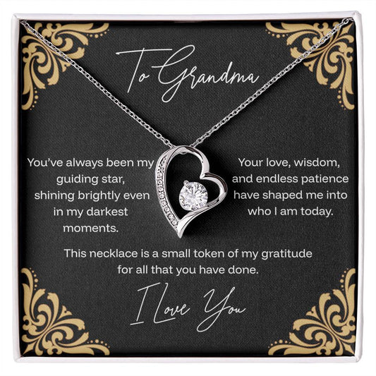 To Grandma - Guiding Star - Forever Love Necklace