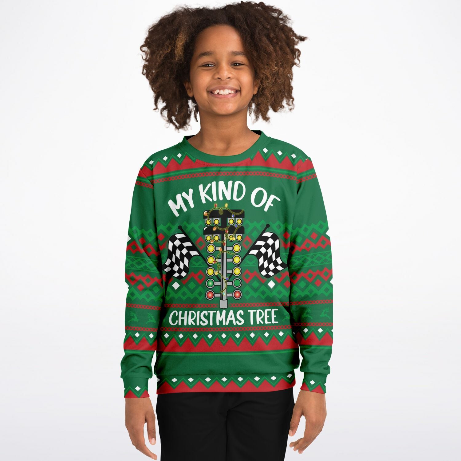 "My Kind of Christmas Tree” Racing Christmas Sweater