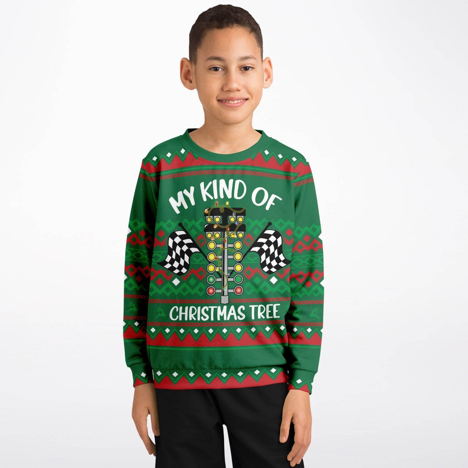 "My Kind of Christmas Tree” Racing Christmas Sweater