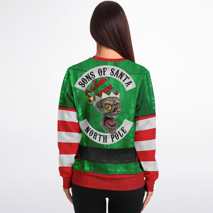 “Sons of Santa” Biker Elf Ugly Christmas Sweater