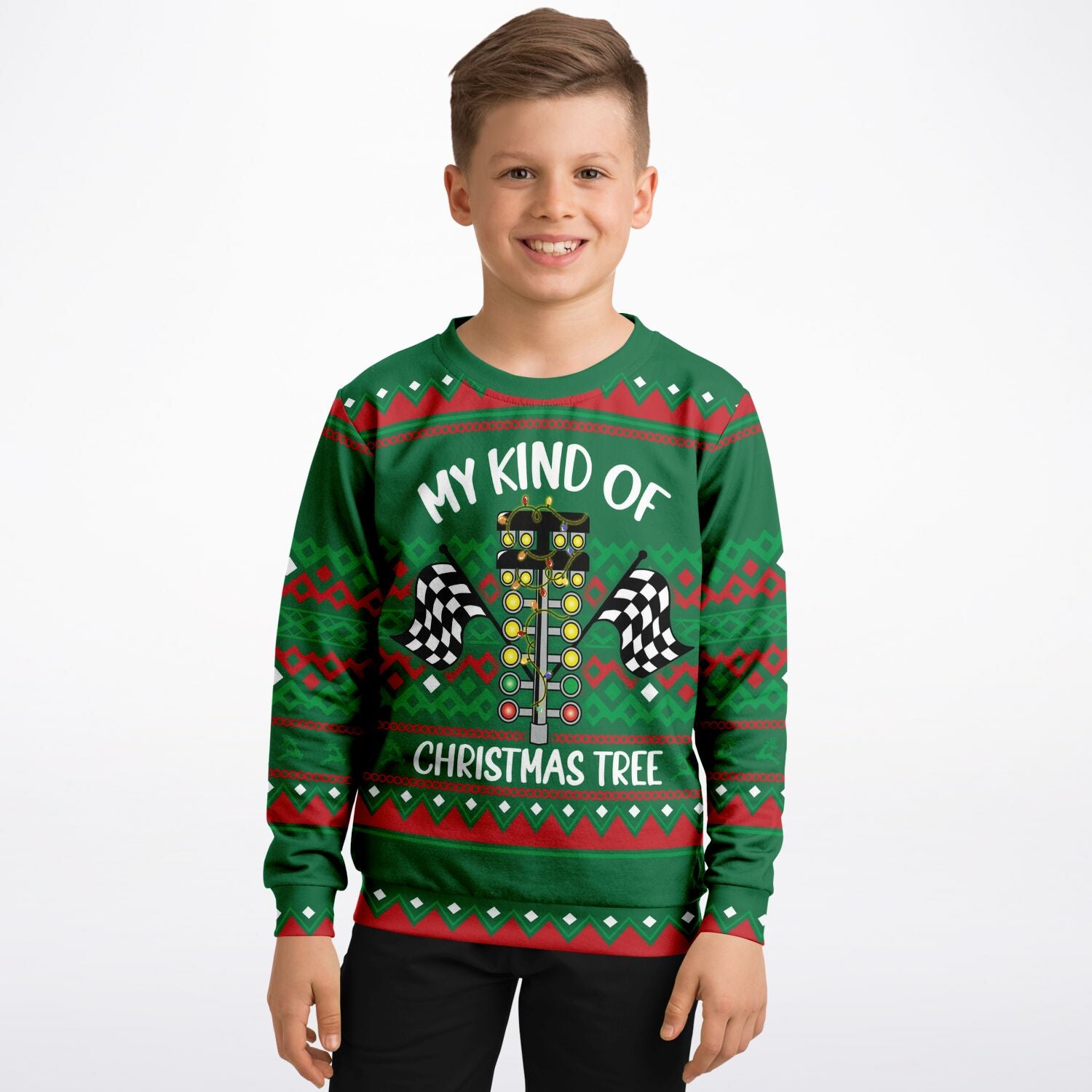 "My Kind of Christmas Tree” Racing Christmas Sweater