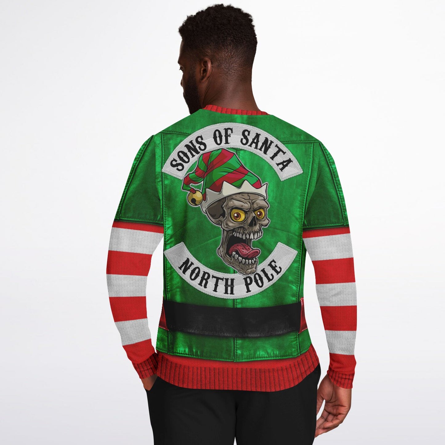 “Sons of Santa” Biker Elf Ugly Christmas Sweater