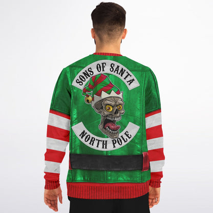 “Sons of Santa” Biker Elf Ugly Christmas Sweater