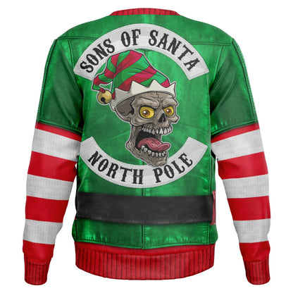 “Sons of Santa” Biker Elf Ugly Christmas Sweater